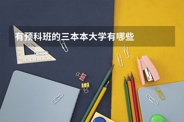有预科班的三本本大学有哪些