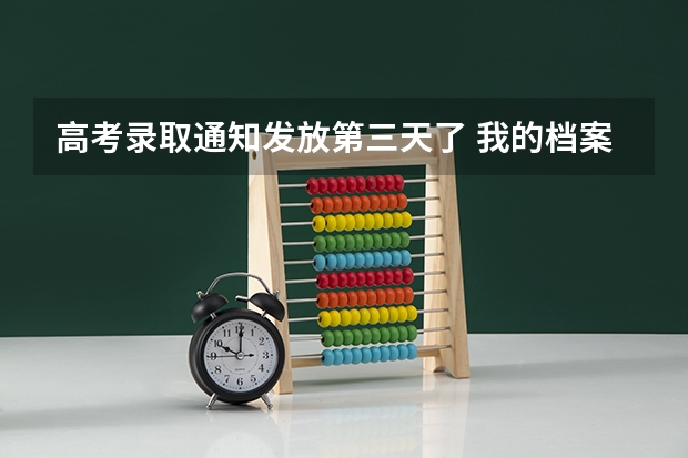 高考录取通知发放第三天了 我的档案还是投档状态怎么会事?