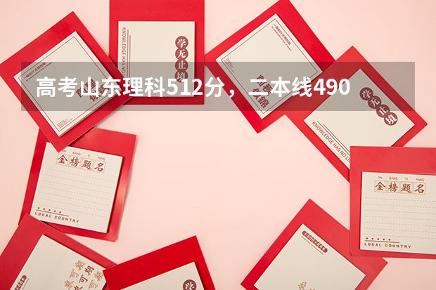 高考山东理科512分，二本线490分，在山东能上哪个大学