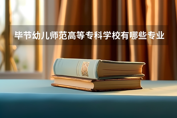 毕节幼儿师范高等专科学校有哪些专业