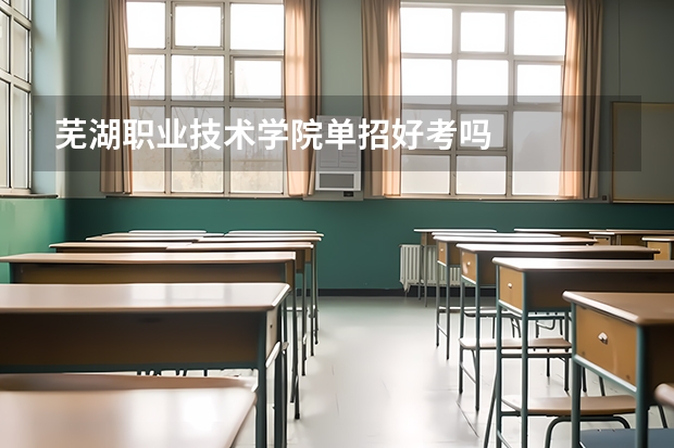 芜湖职业技术学院单招好考吗