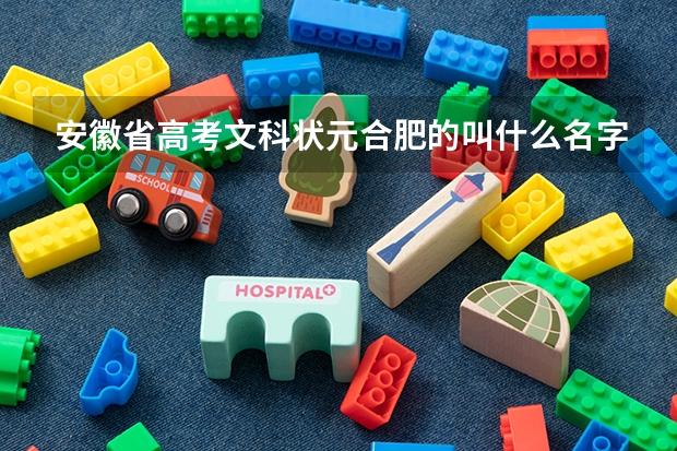 安徽省高考文科状元合肥的叫什么名字