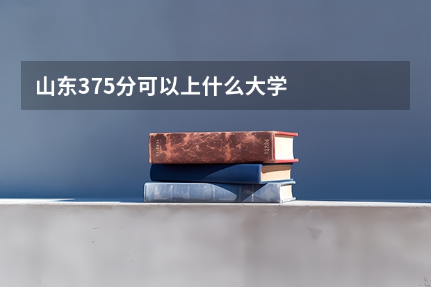 山东375分可以上什么大学