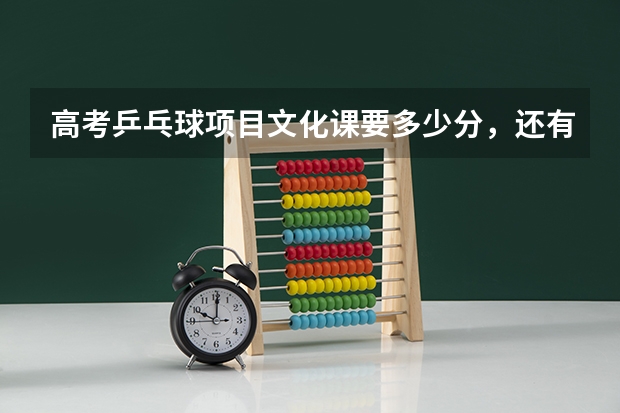 高考乒乓球项目文化课要多少分,还有乒乓球单招和特招区别是什么,普招和高招又是什么