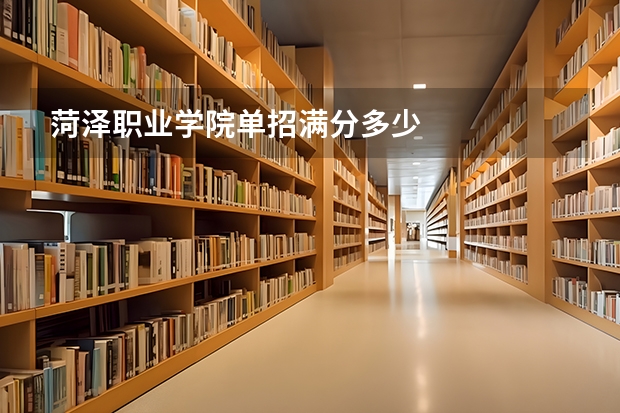 菏泽职业学院单招满分多少