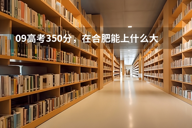09高考350分,在合肥能上什么大学?
