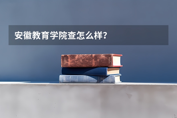 安徽教育学院查怎么样？