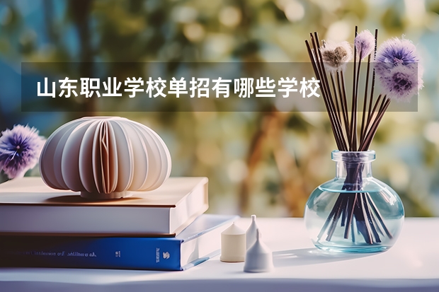 山东职业学校单招有哪些学校