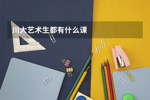 川大艺术生都有什么课
