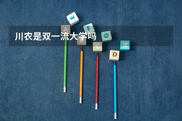川农是双一流大学吗
