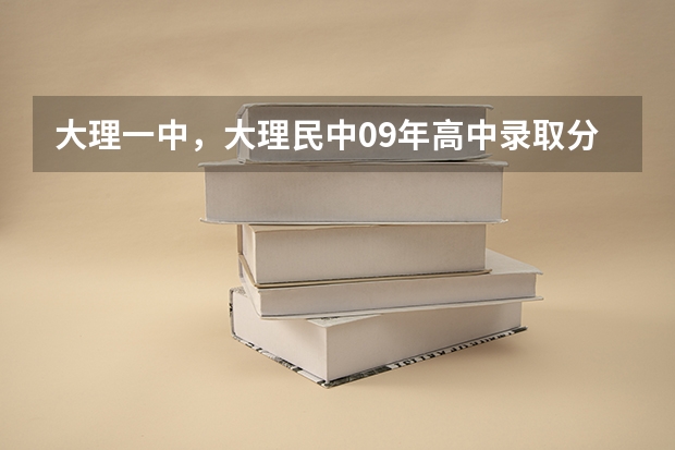 大理一中,大理民中09年高中录取分数线是多少啊