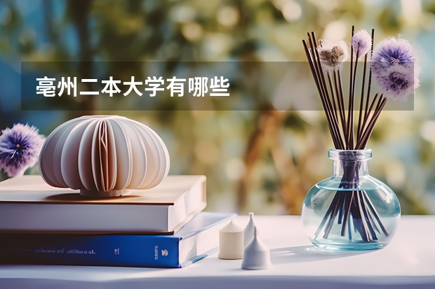 亳州二本大学有哪些