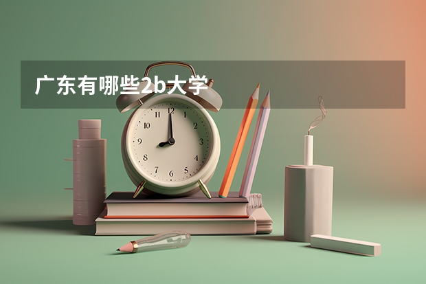 广东有哪些2b大学