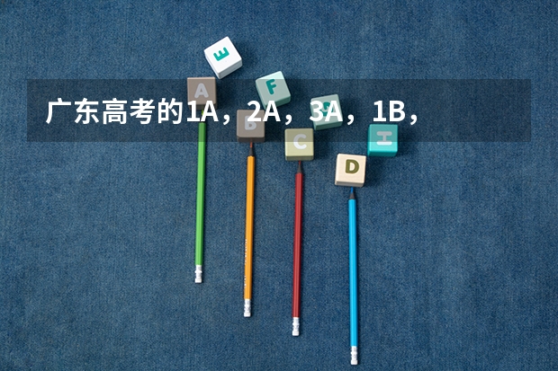 广东高考的1A，2A，3A，1B，2B，3B是什么意思啊，有什么区别吗？
