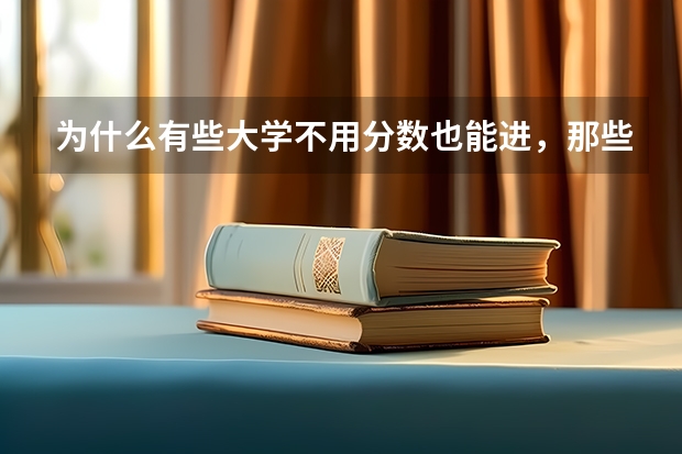 为什么有些大学不用分数也能进，那些本科大学能相信吗