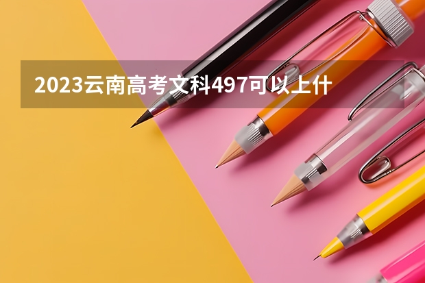 2023云南高考文科497可以上什么大学