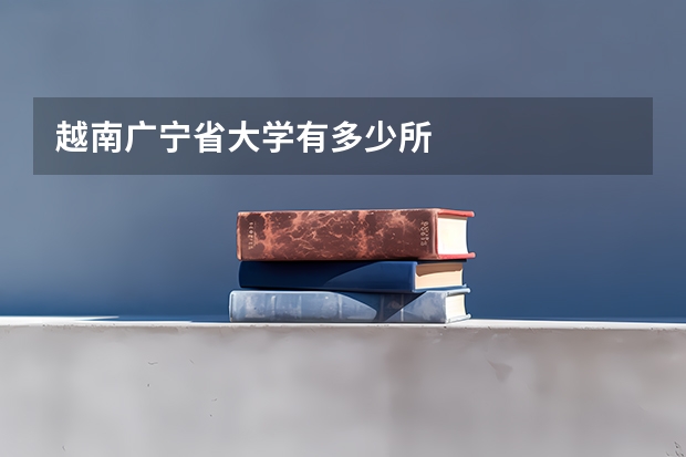 越南广宁省大学有多少所
