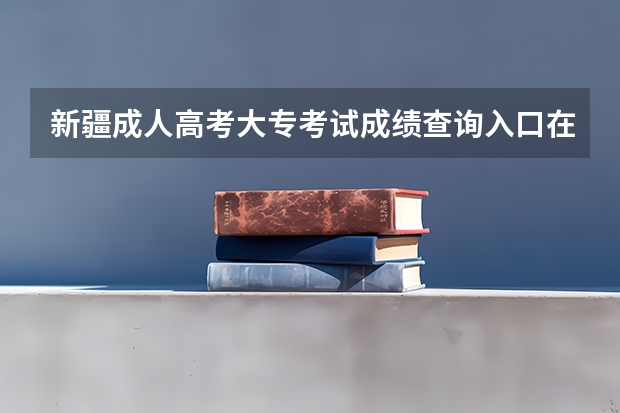 新疆成人高考大专考试成绩查询入口在哪 网址是什么?