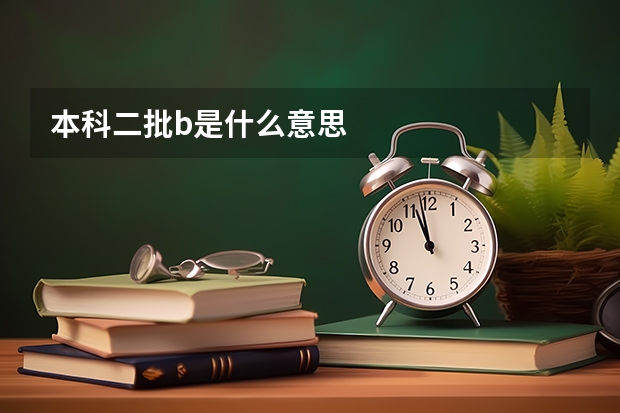 本科二批b是什么意思
