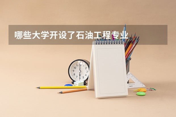 哪些大学开设了石油工程专业