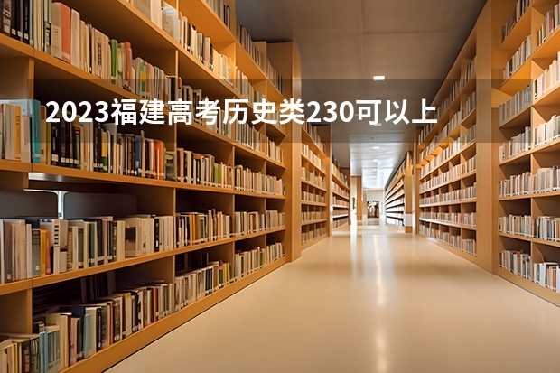 2023福建高考历史类230可以上什么大学