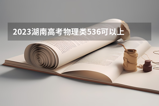 2023湖南高考物理类536可以上什么大学