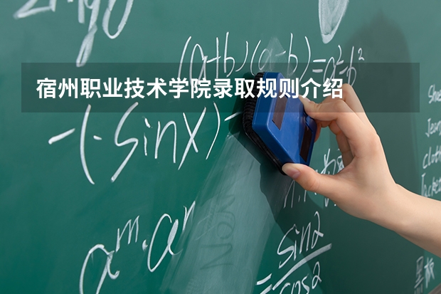 宿州职业技术学院录取规则介绍