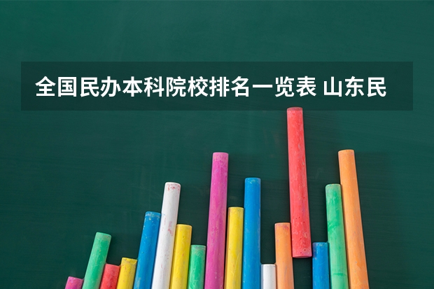 全国民办本科院校排名一览表 山东民办本科排名前十