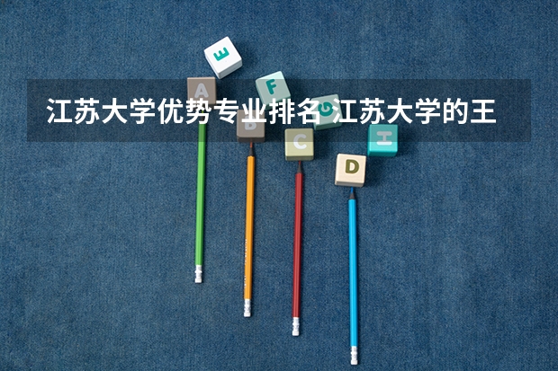 江苏大学优势专业排名 江苏大学的王牌专业排名