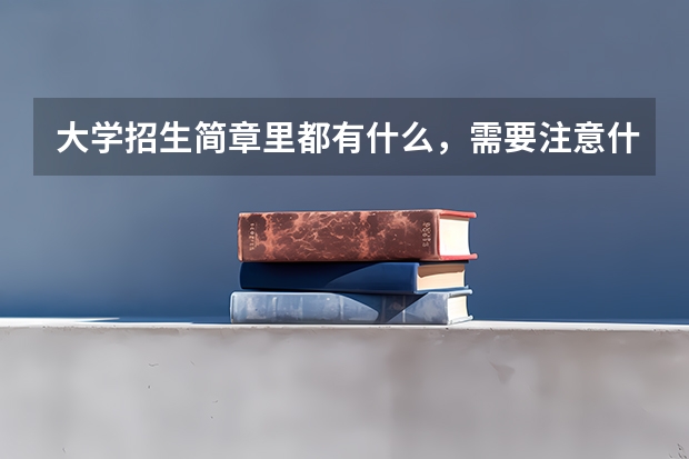 大学招生简章里都有什么，需要注意什么