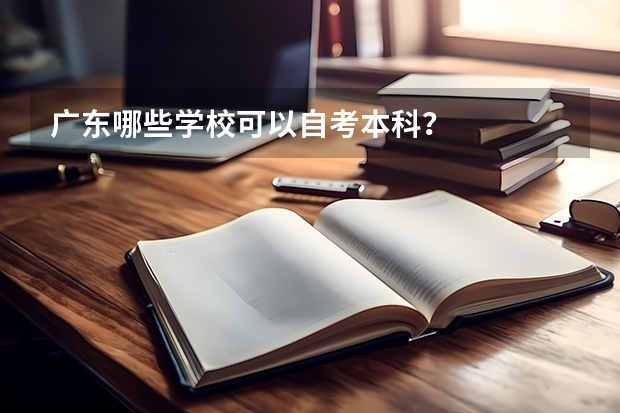 广东哪些学校可以自考本科？