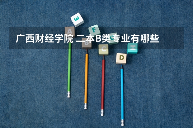 广西财经学院 二本B类专业有哪些
