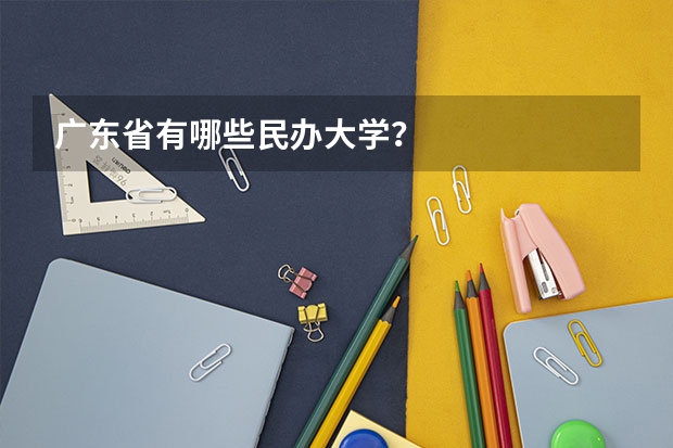 广东省有哪些民办大学？